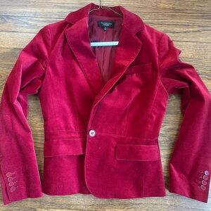 Talbots Rich Red Velvet Blazer